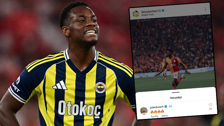 Derbi sonrası Jhon Duran'dan Fenerbahçe taraftarını kızdıran paylaşım!